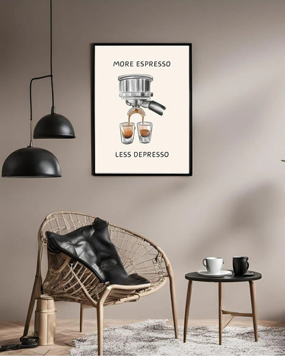 Double shot espresso akışı ve modern portafiltre çizimi detay çekimi