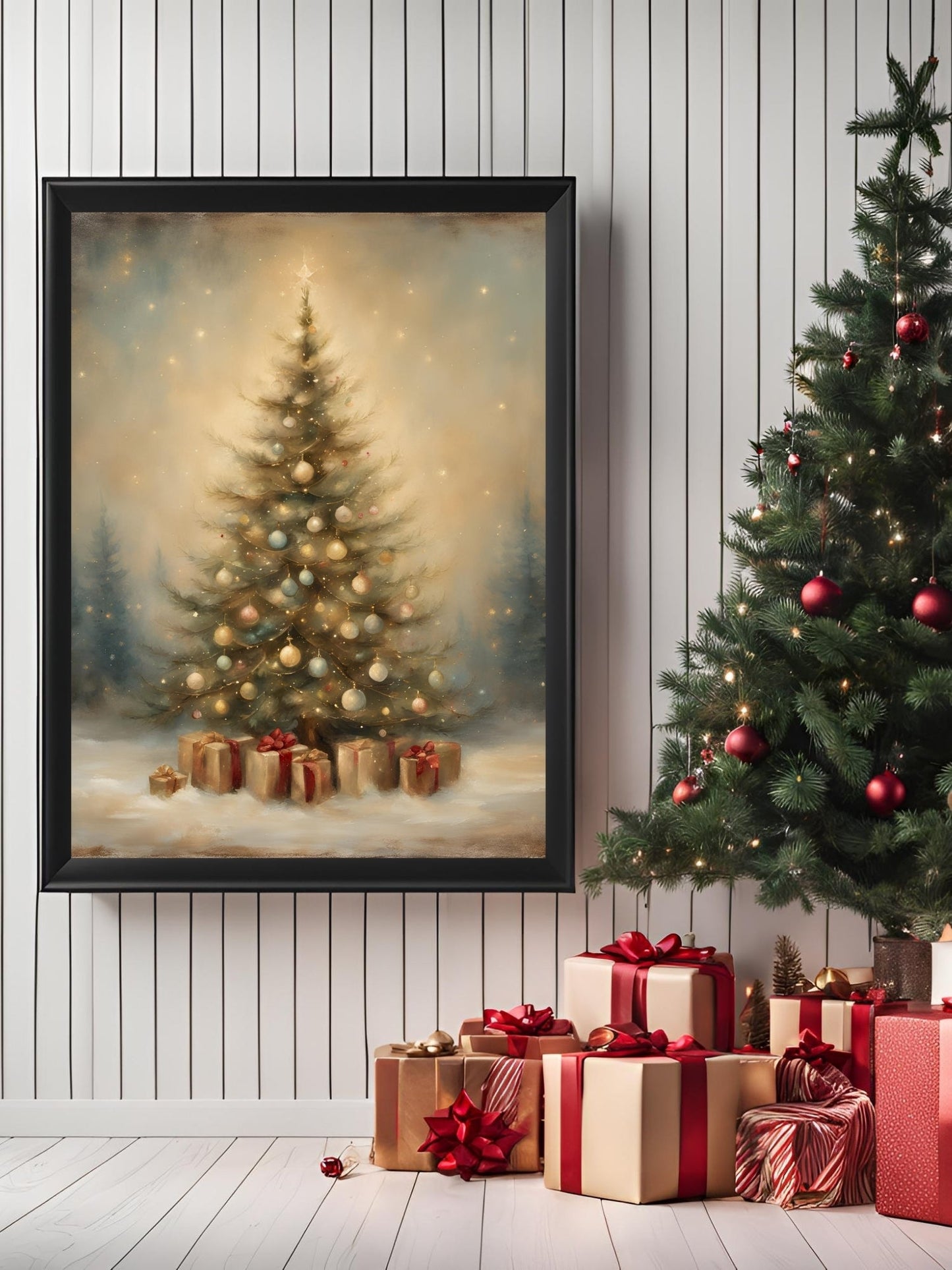 SÜMER Art Decoration Işıltılı Yılbaşı Ağacı sanatsal duvar posteri ana görseli