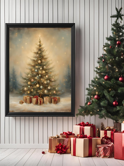 SÜMER Art Decoration Işıltılı Yılbaşı Ağacı sanatsal duvar posteri ana görseli