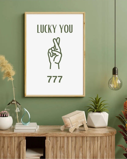 SÜMER Art Decoration 'Lucky You' 777 yazılı manifest poster ana görseli