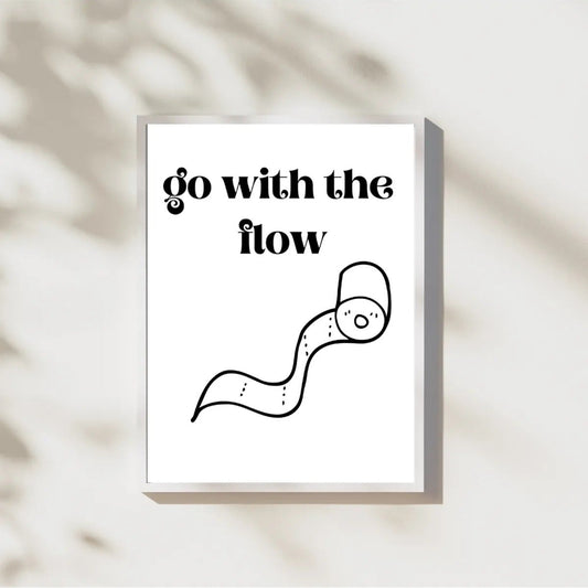 Minimalist tuvalet kağıdı rulosu illüstrasyonu ve modern tipografi detay çekimi