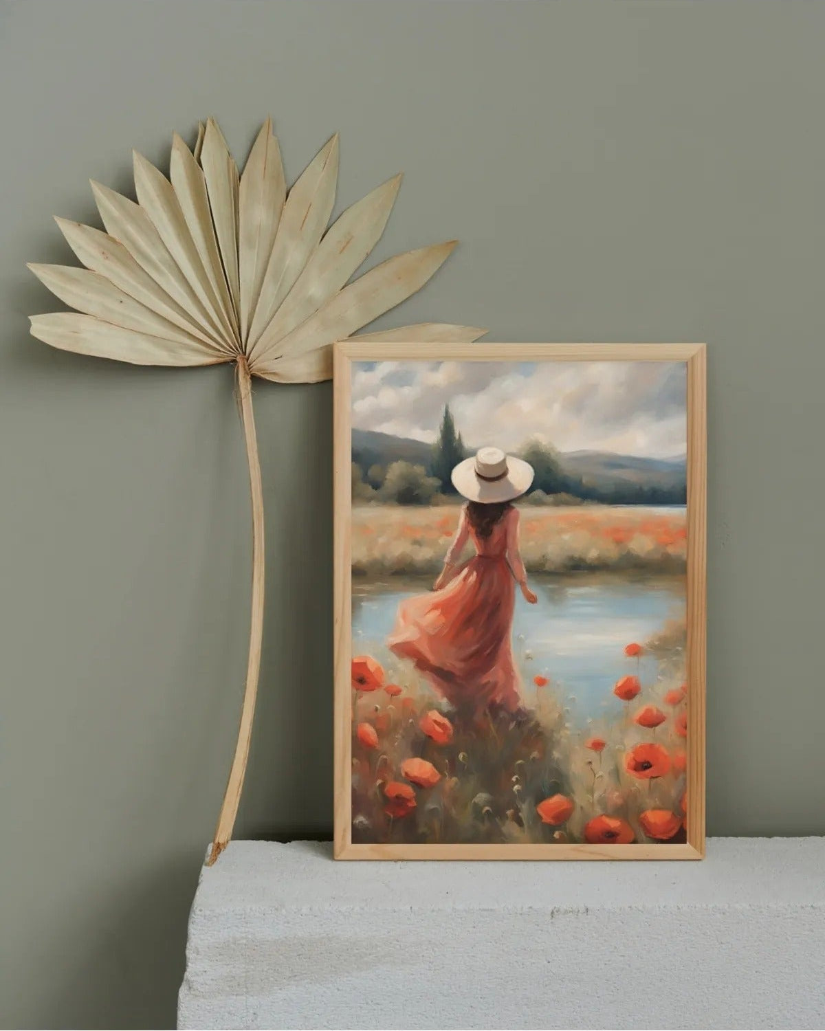 Hardal sarısı ve beyaz duvarlı modern salon dekorasyonu için manzara temalı 2'li çerçeveli tablo kullanım örneği