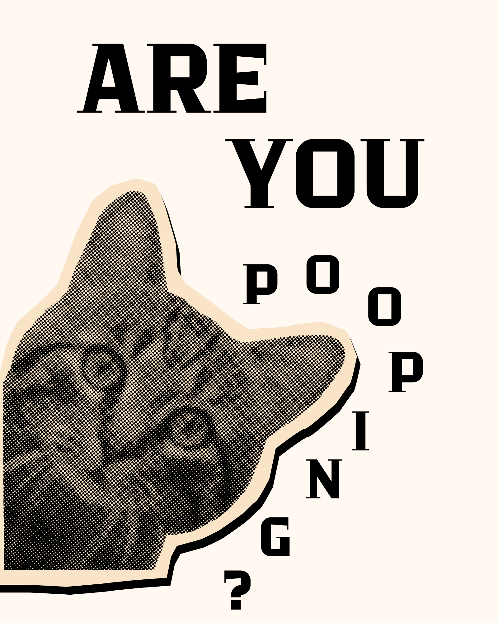 "Are You Pooping?" tablosu için sunulan ahşap, siyah ve beyaz çerçeve renklerinin karşılaştırmalı görünümü.