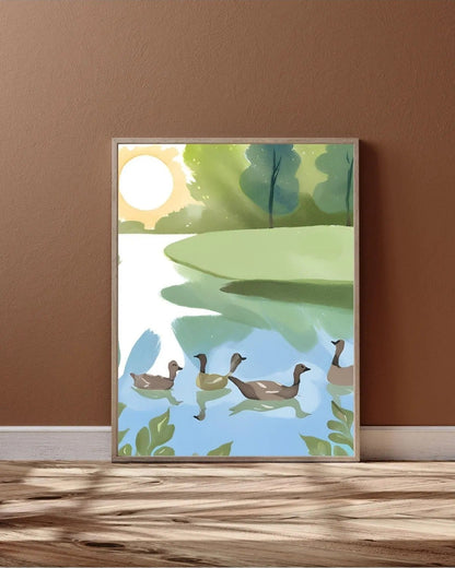 Art "Miniklerin Dünyası" serisi için sunulan kaliteli siyah beyaz ve ahşap çerçeve seçenekleri